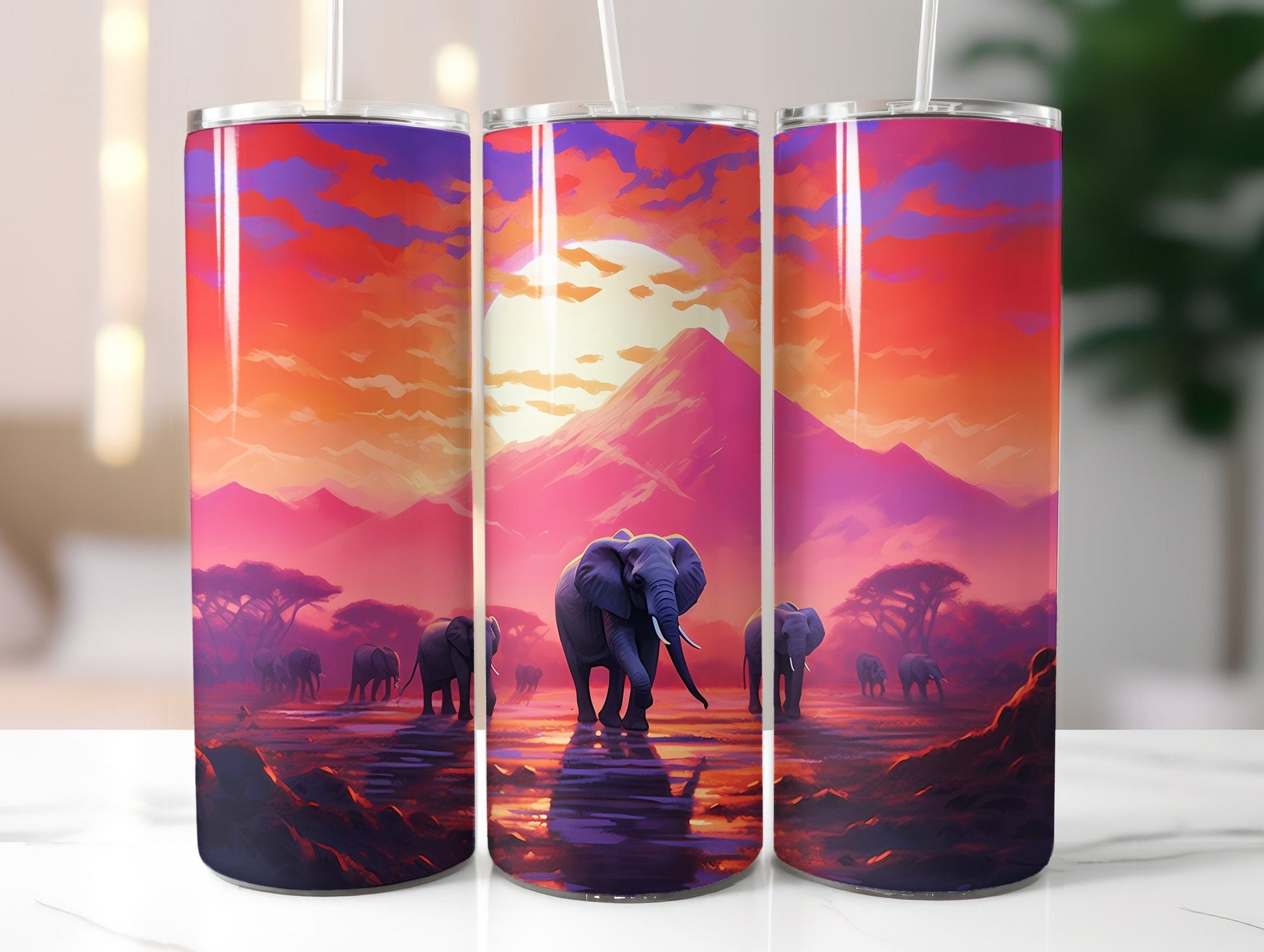 Elephants Tumbler Wrap - CraftNest