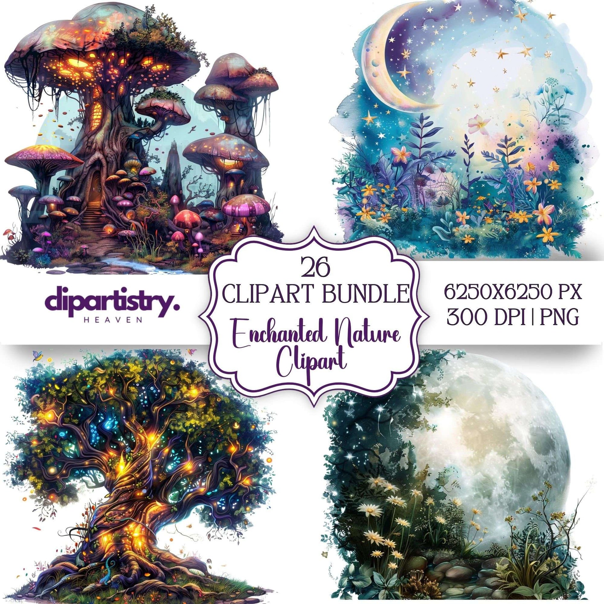Enchanted Nature Fairytale Clipart - CraftNest - Digital Crafting and Art
