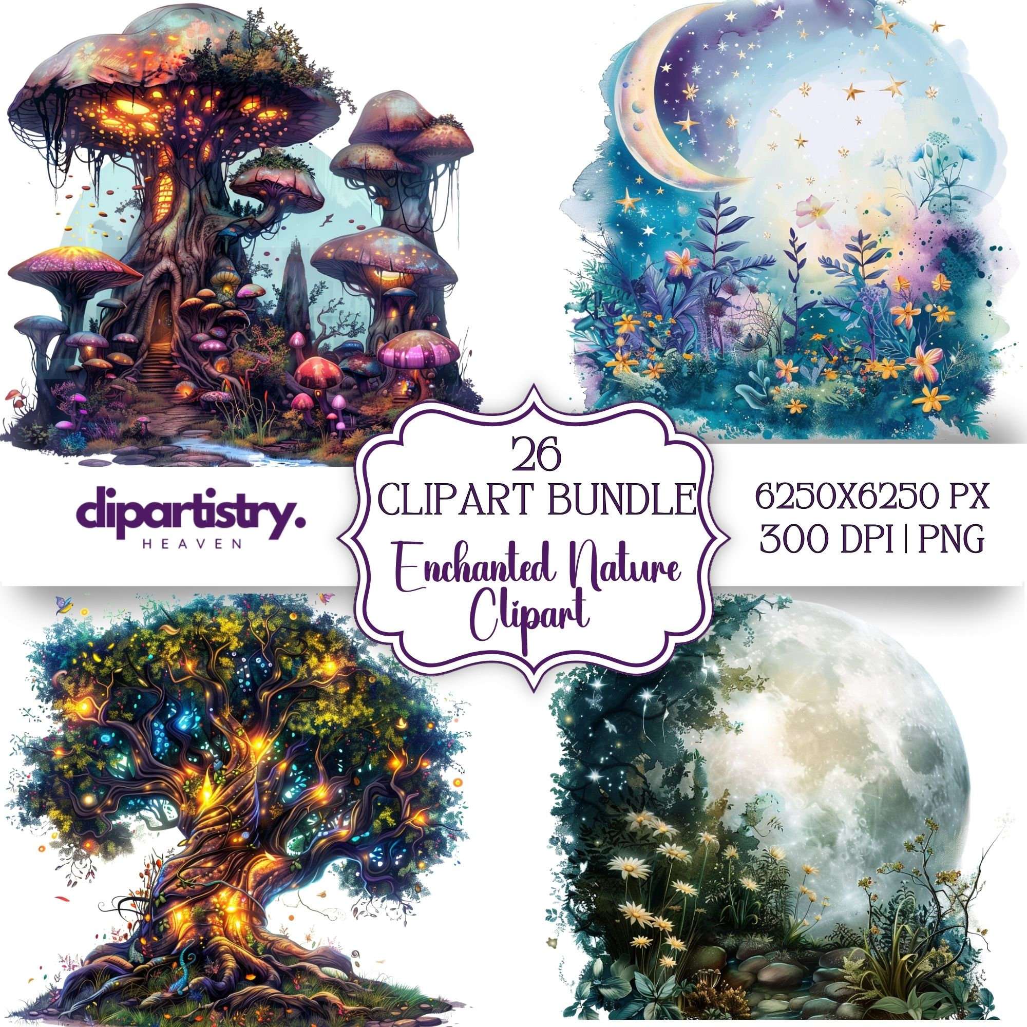 Enchanted Nature Fairytale Clipart - CraftNest - Digital Crafting and Art
