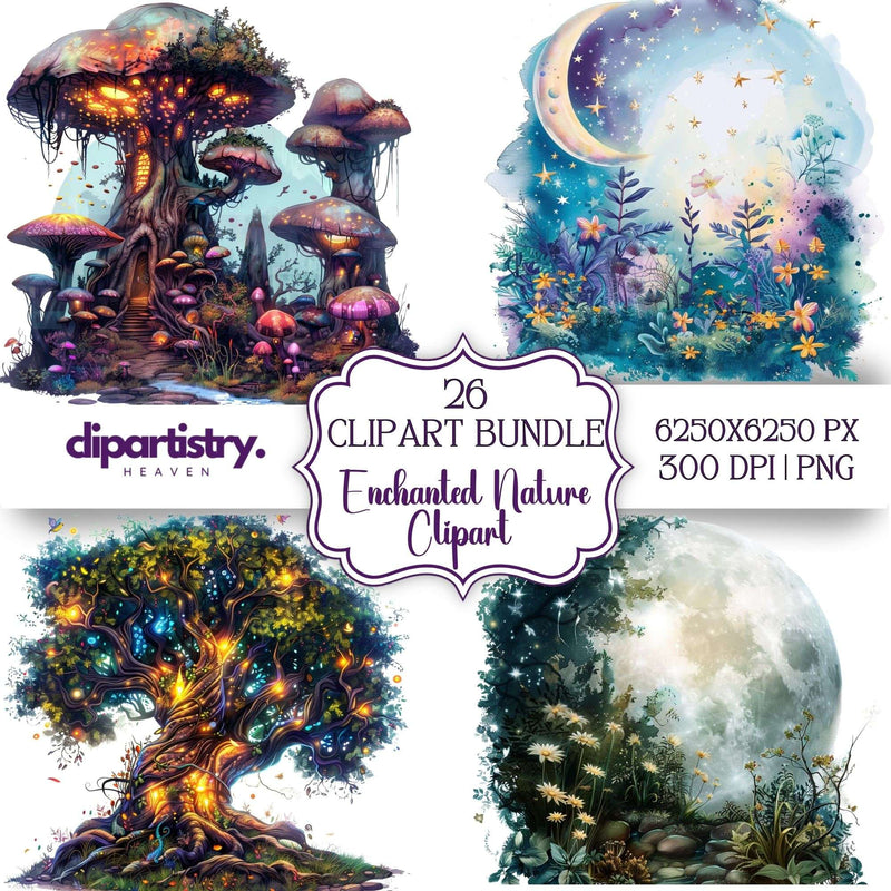Enchanted Nature Fairytale Clipart - CraftNest - Digital Crafting and Art