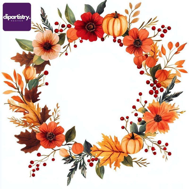 Fall Autumn Wreath Flowers Clipart - CraftNest - Digital Crafting and Art