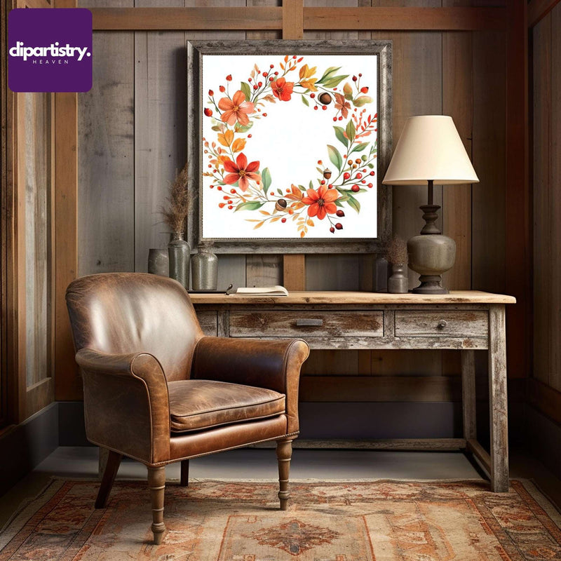 Fall Autumn Wreath Flowers Clipart - CraftNest - Digital Crafting and Art