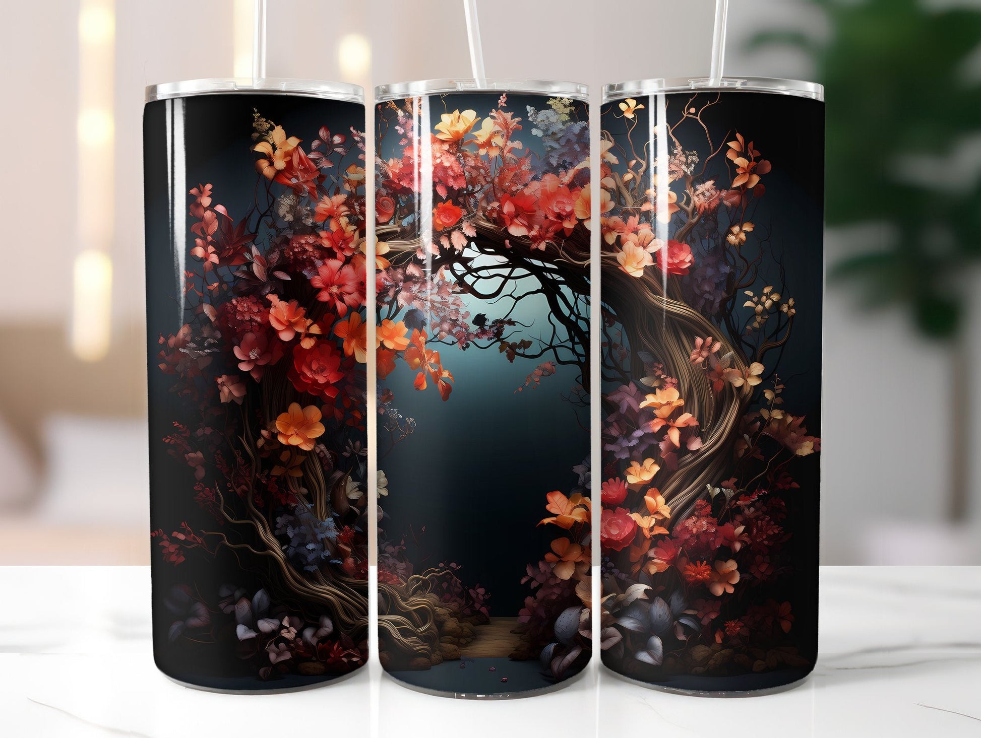 Fall Floral Splendor Tumbler Wrap - CraftNest
