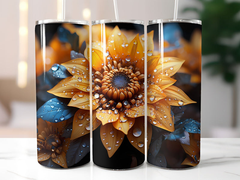 Fall Floral Splendor Tumbler Wrap - CraftNest