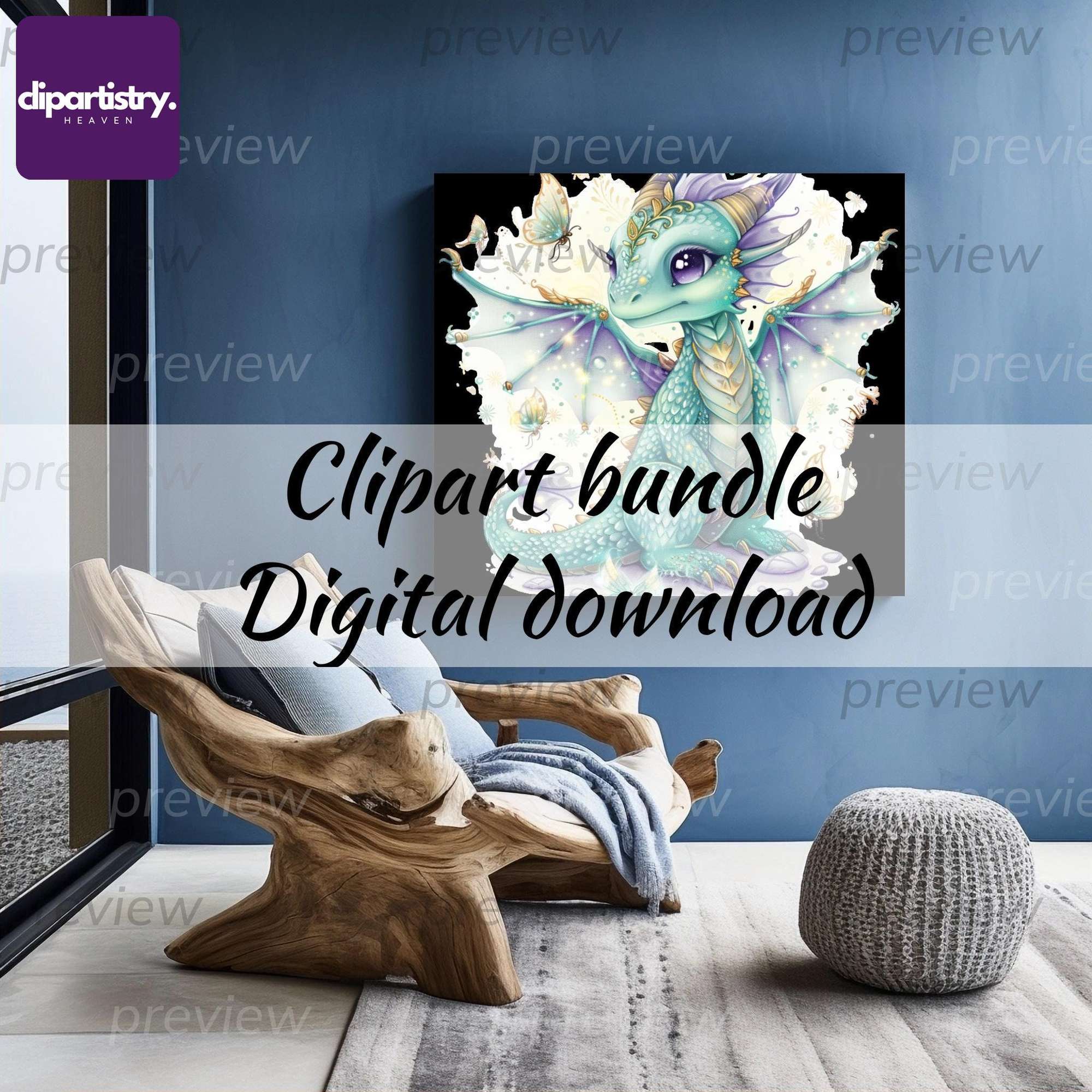 Chibi Fantasy and Mythical Fairytale Clipart - CraftNest - Digital Crafting and Art