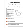 Farm Animals Reading Comprehension Worksheets