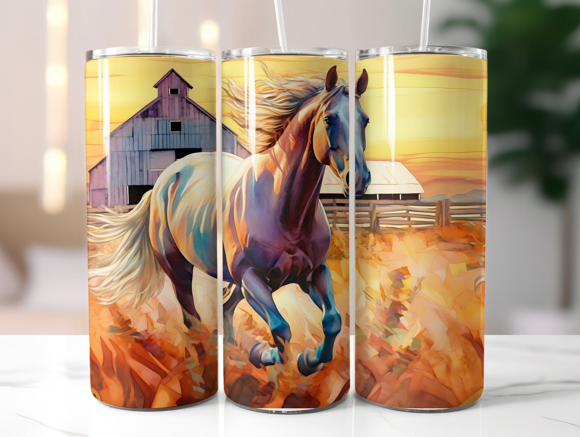 Farm Horses Tumbler Wrap - CraftNest