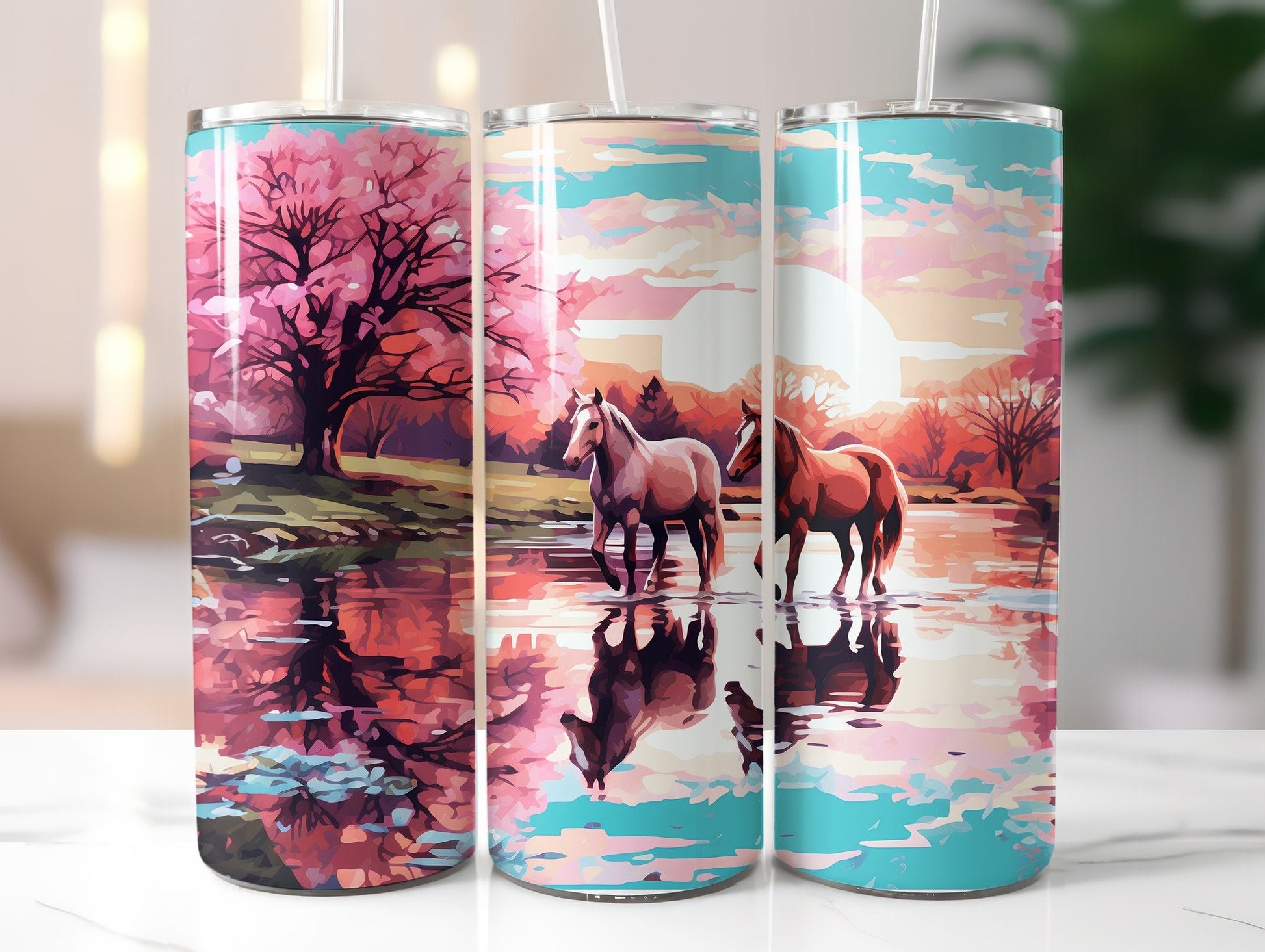 Farm Horses Tumbler Wrap - CraftNest