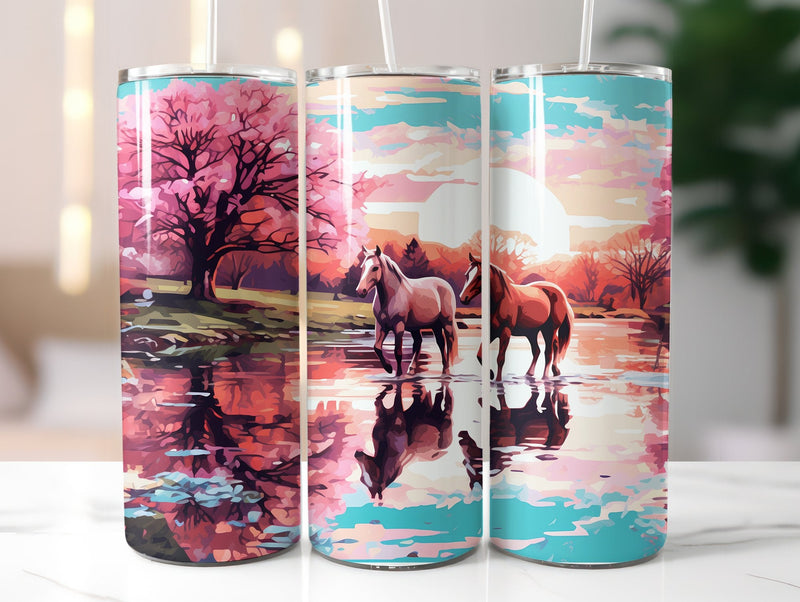 Farm Horses Tumbler Wrap - CraftNest