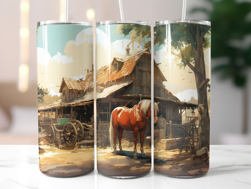 Farm Horses Tumbler Wrap - CraftNest