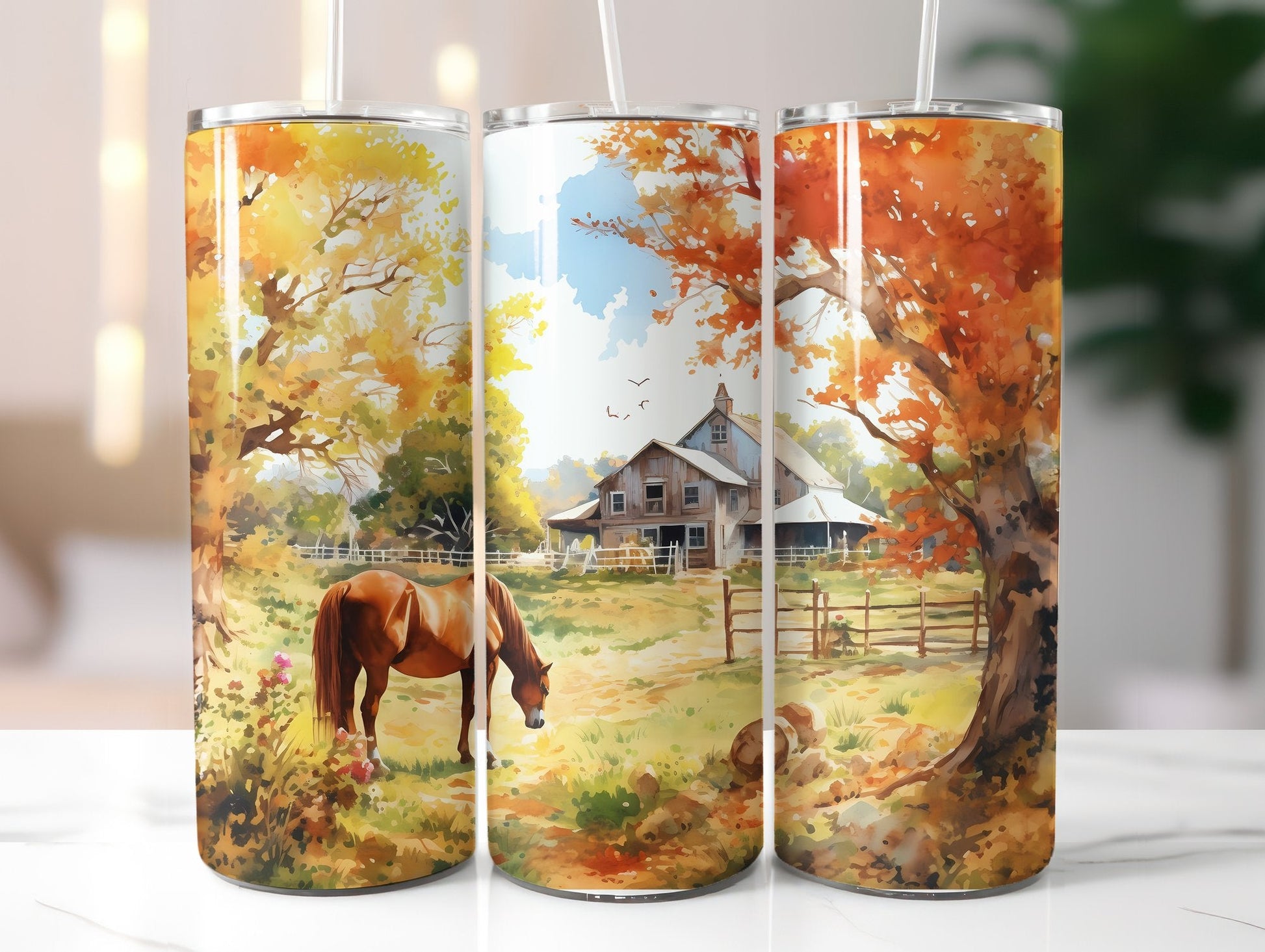 Farm Horses Tumbler Wrap - CraftNest