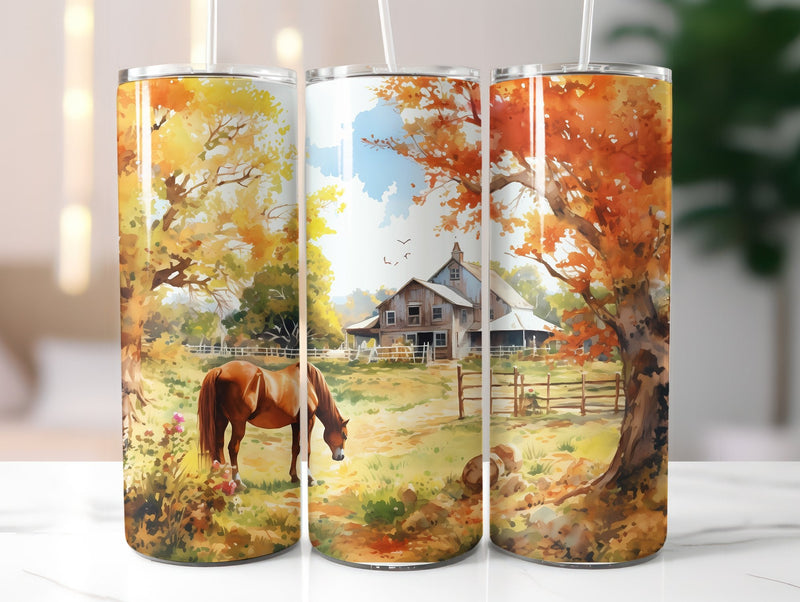 Farm Horses Tumbler Wrap - CraftNest