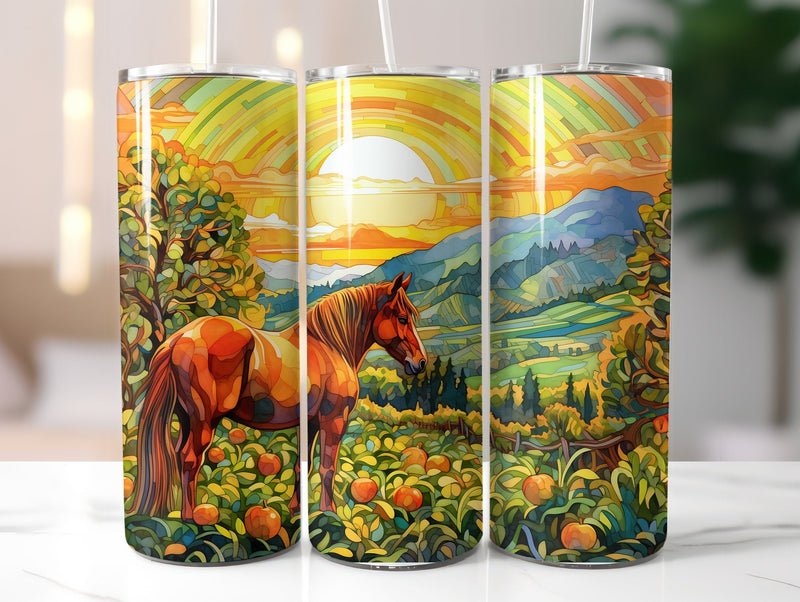 Farm Horses Tumbler Wrap - CraftNest
