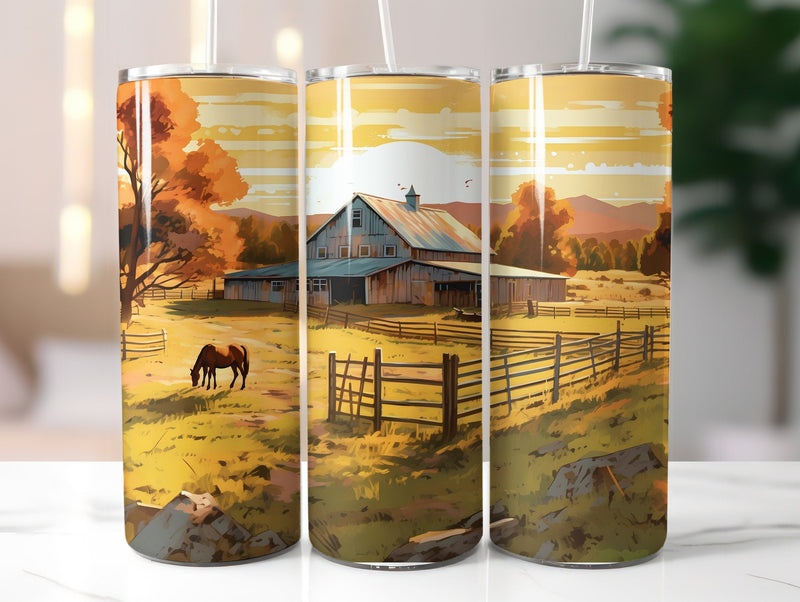 Farm Horses Tumbler Wrap - CraftNest