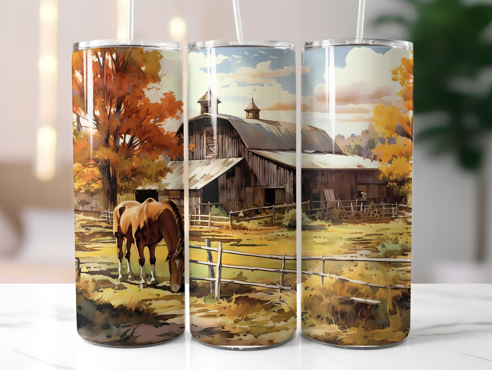Farm Horses Tumbler Wrap - CraftNest