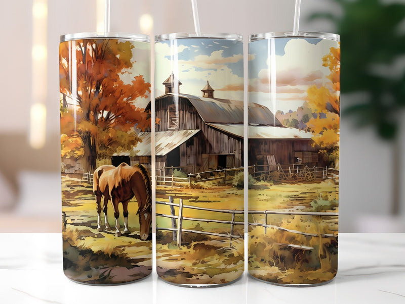 Farm Horses Tumbler Wrap - CraftNest