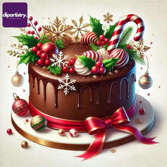 Christmas Chocolate Cake Food Clipart - CraftNest - Digital Crafting and Art