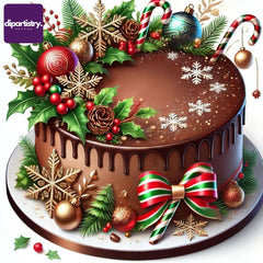 Christmas Chocolate Cake Food Clipart - CraftNest - Digital Crafting and Art