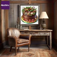 Christmas Chocolate Cake Food Clipart - CraftNest - Digital Crafting and Art