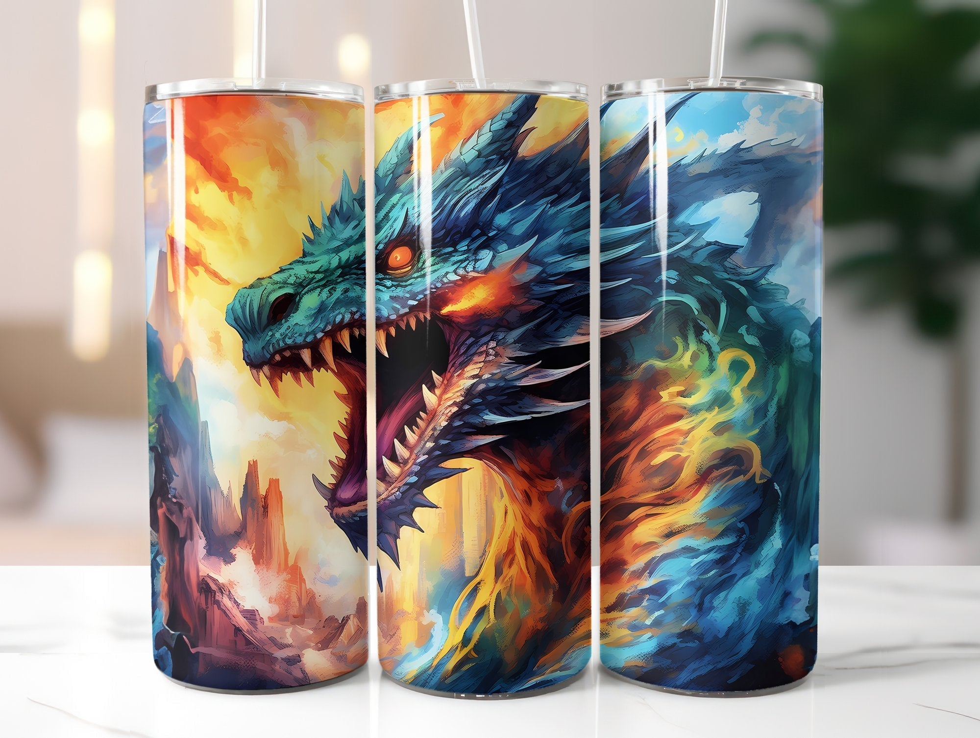 Fire Dragon Tumbler Wrap - CraftNest