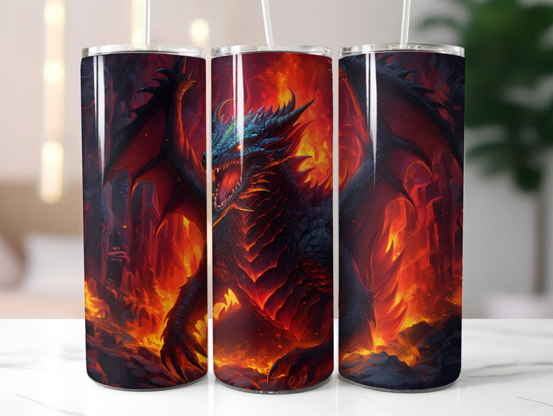 Fire Dragon Tumbler Wrap - CraftNest