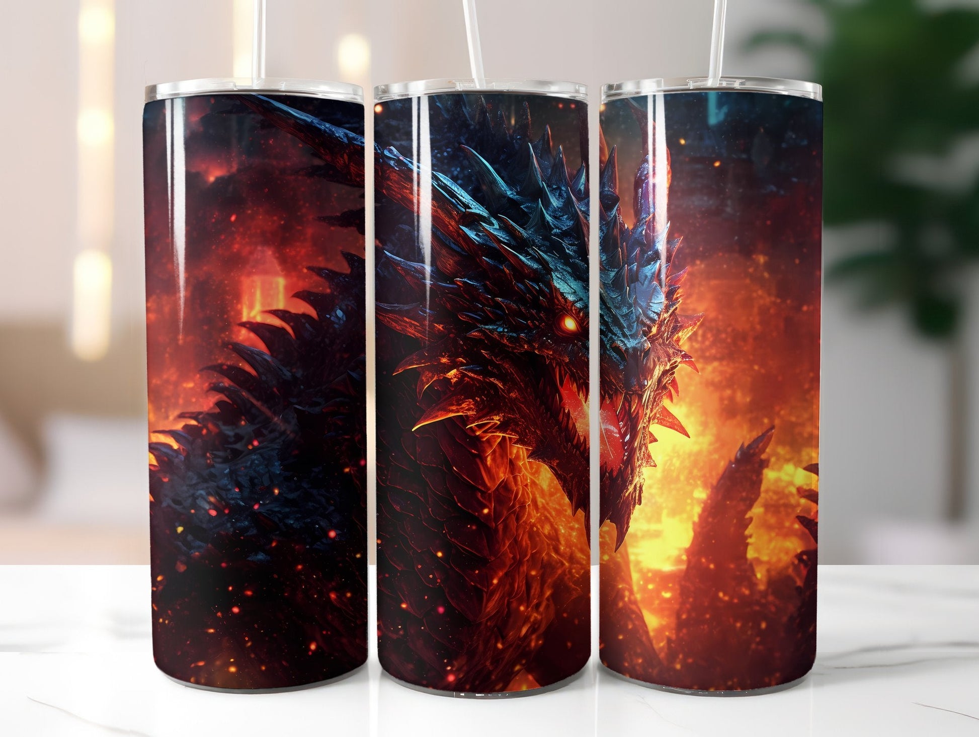 Fire Dragon Tumbler Wrap - CraftNest