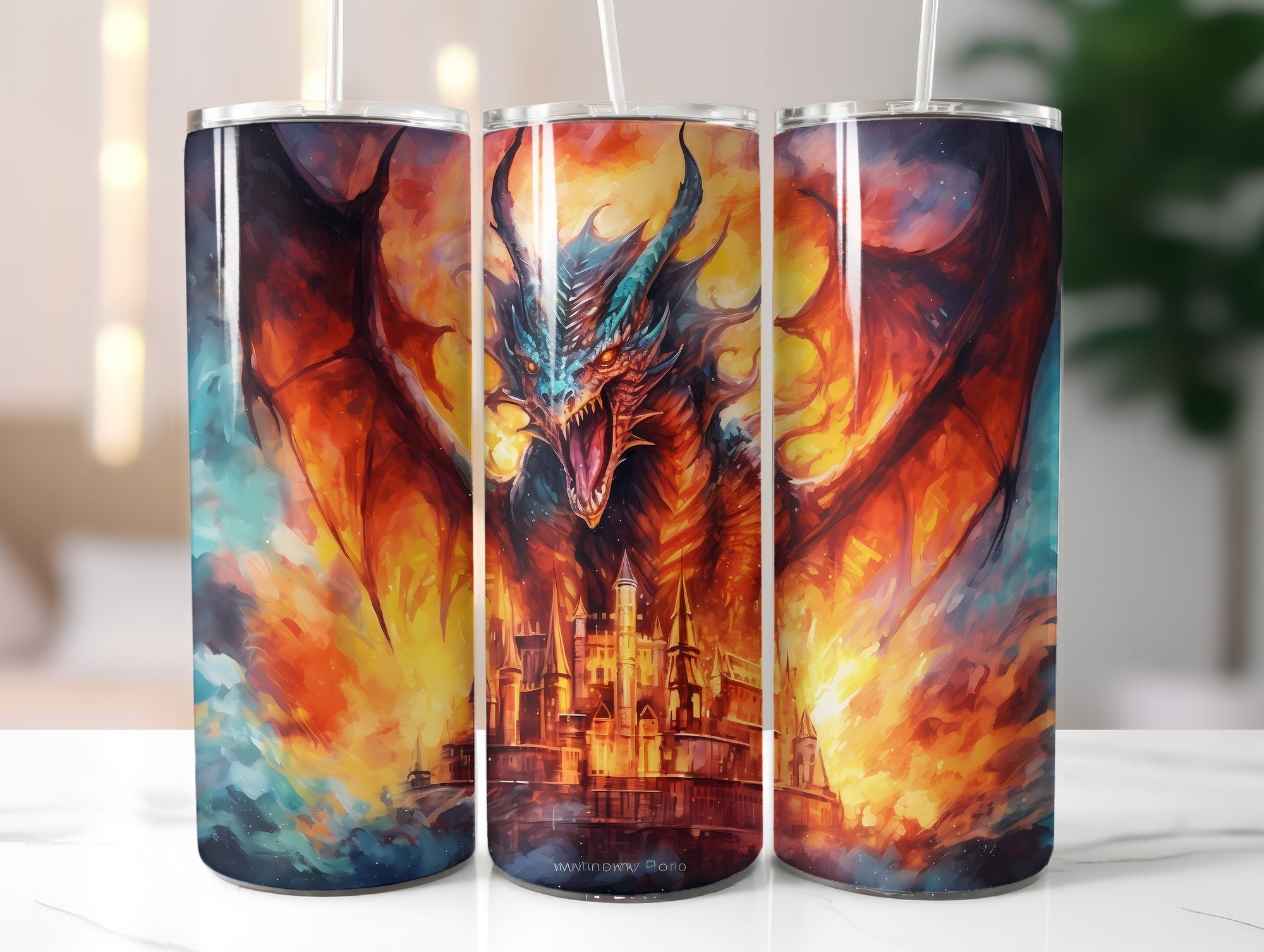 Fire Dragon Tumbler Wrap - CraftNest