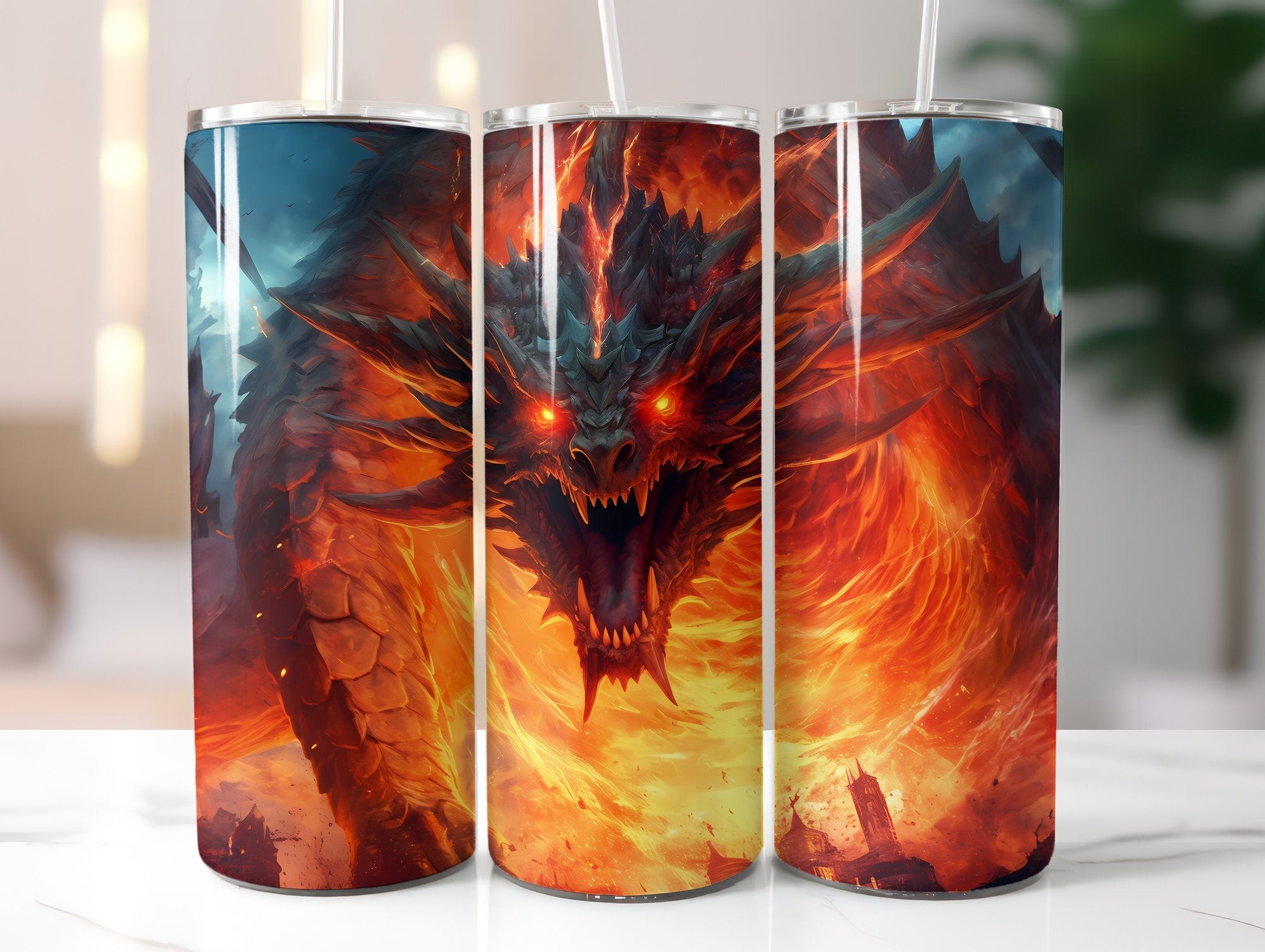 Fire Dragon Tumbler Wrap - CraftNest
