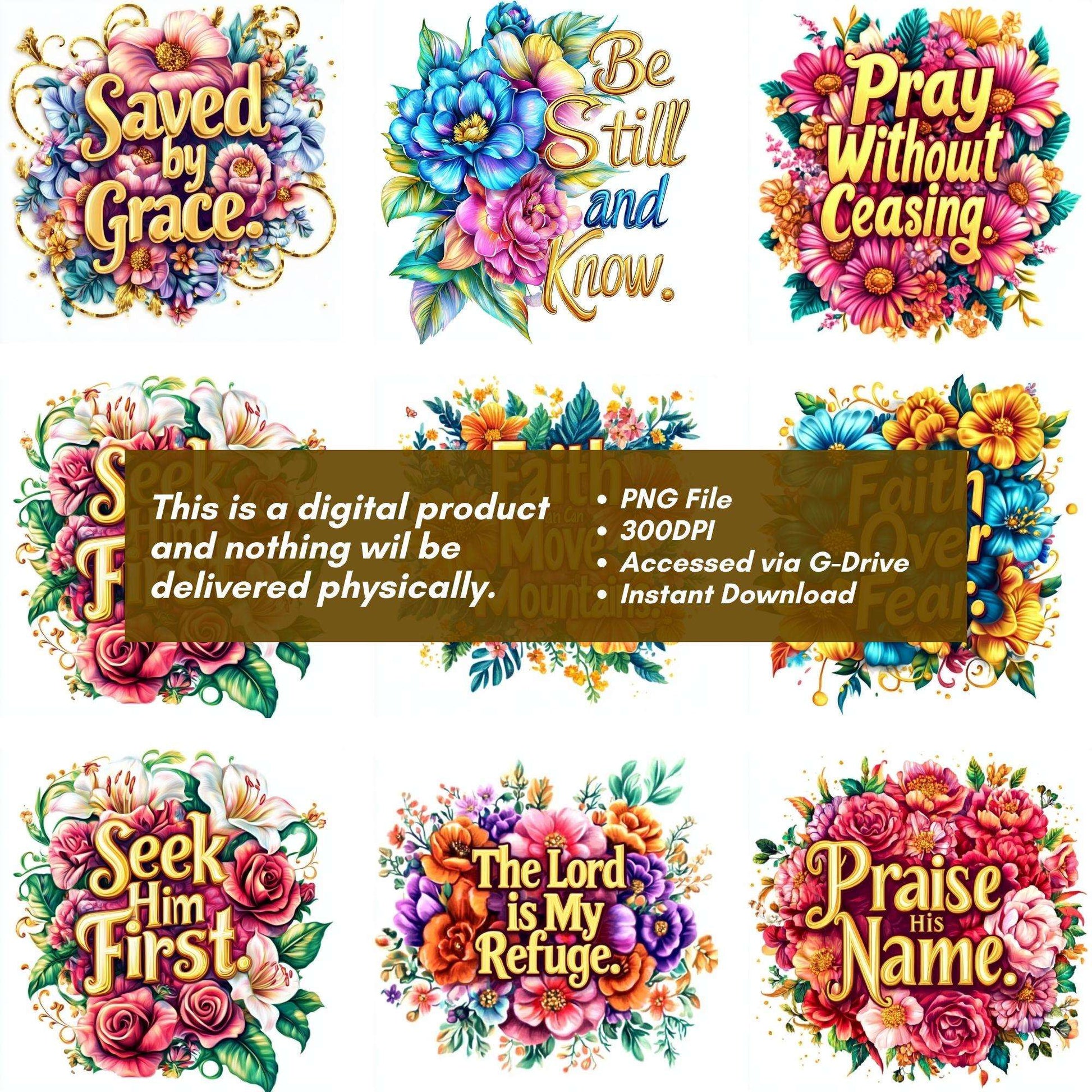 Floral Christian Christianity Clipart - CraftNest - Digital Crafting and Art