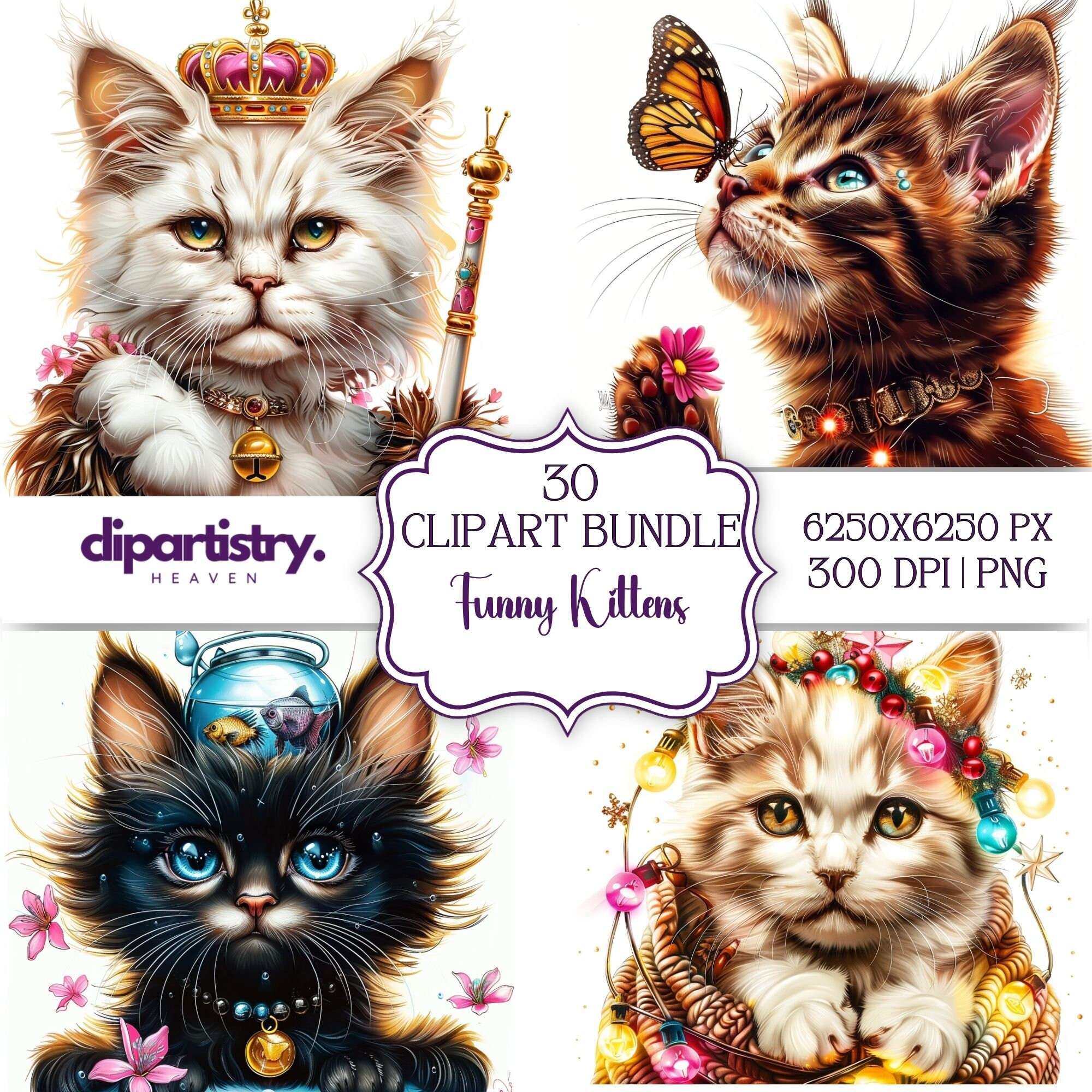 Funny Kittens Clipart - CraftNest - Digital Crafting and Art