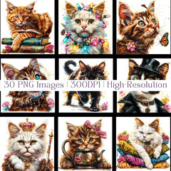 Funny Kittens Clipart - CraftNest - Digital Crafting and Art