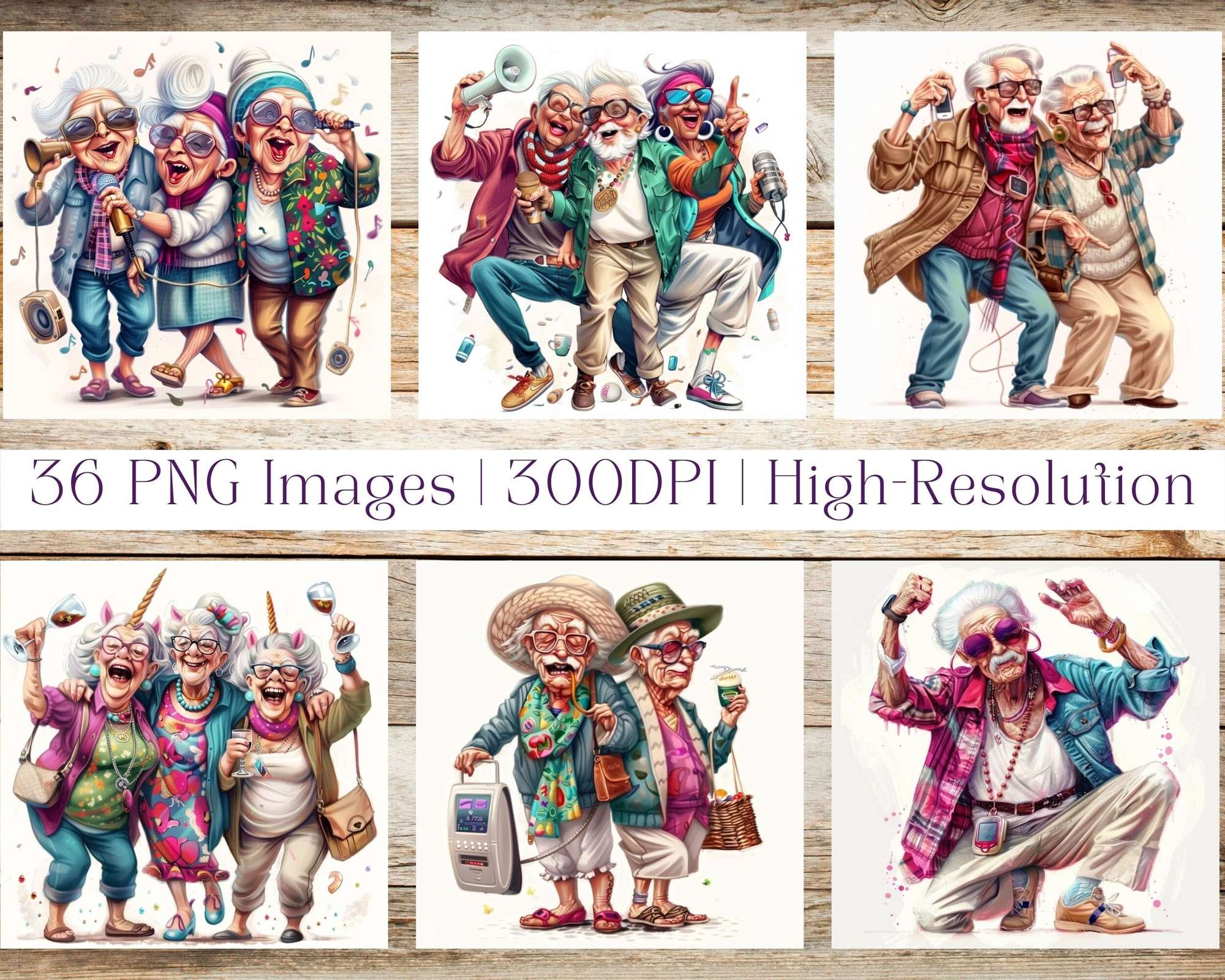 Funny Old People Tech Challenges Clipart - CraftNest - Digital Crafting and Art