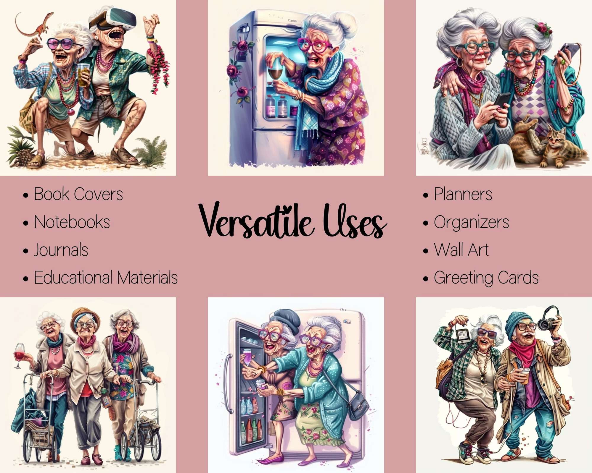 Funny Old People Tech Challenges Clipart - CraftNest - Digital Crafting and Art