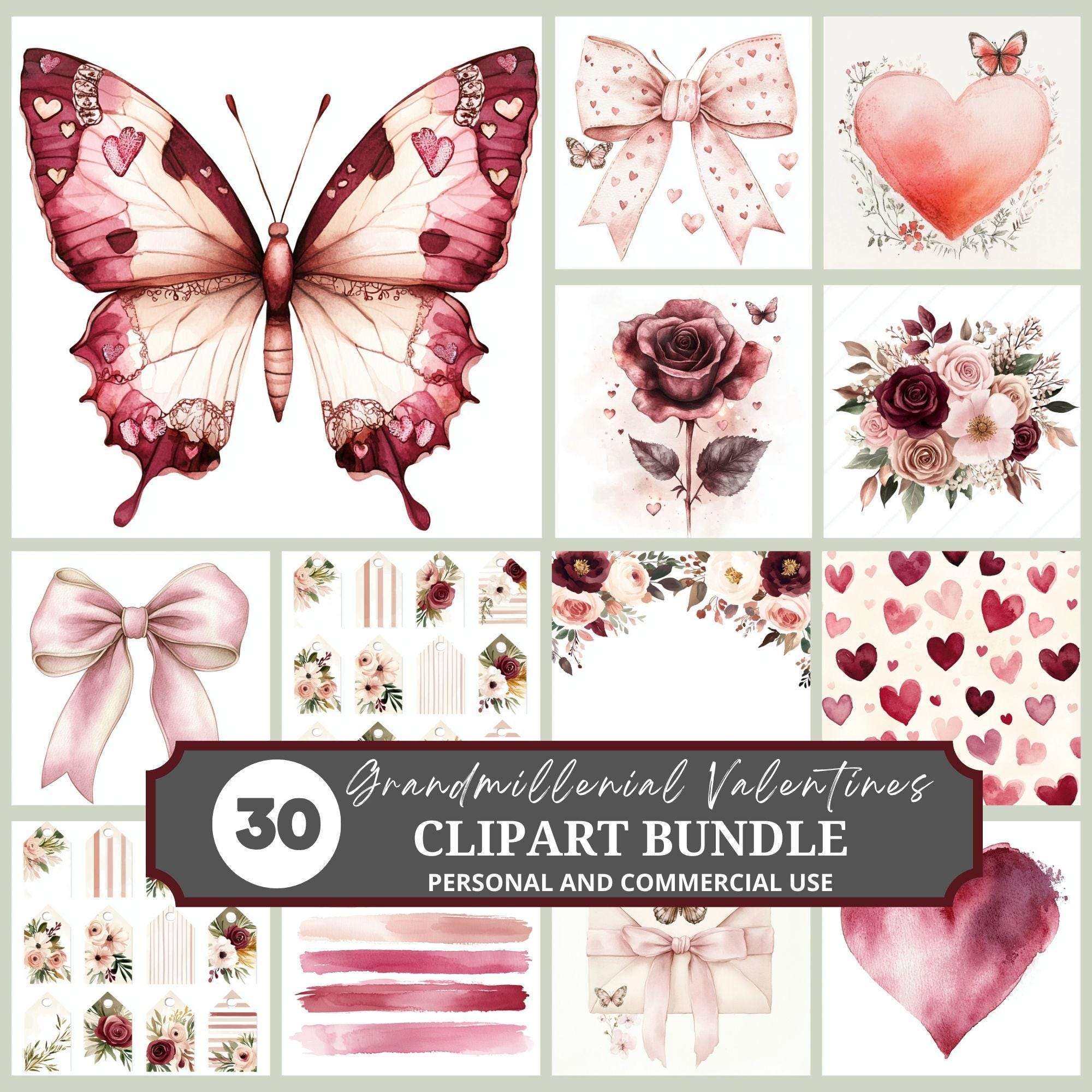 Grandmillenial Valentines Clipart - CraftNest - Digital Crafting and Art