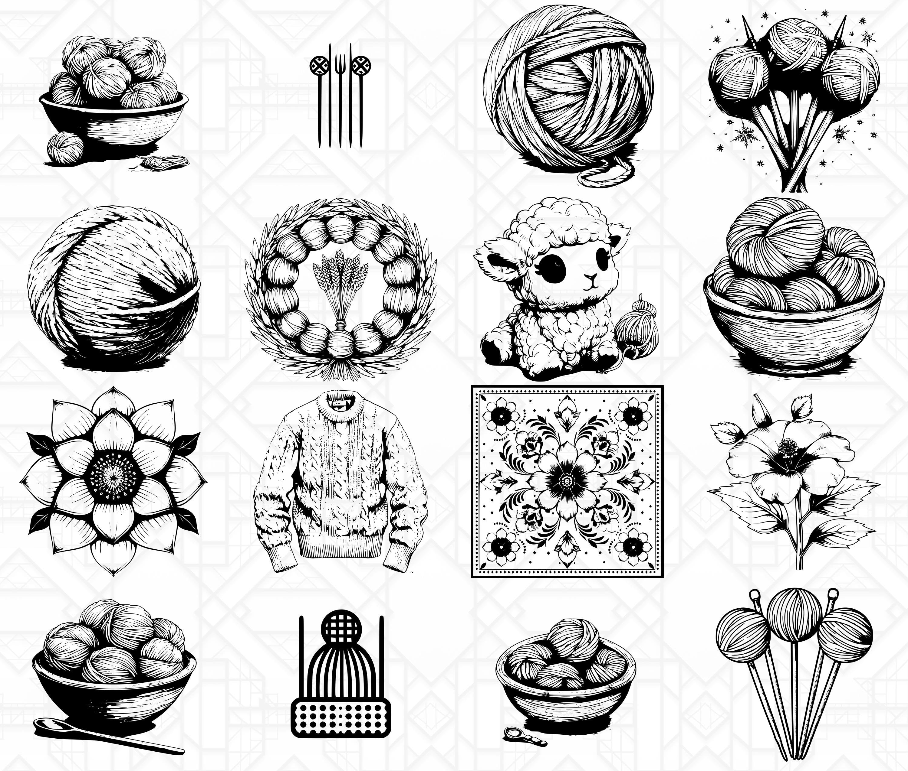Knitting And Crocheting SVG Bundle - CraftNest - Digital Crafting and Art