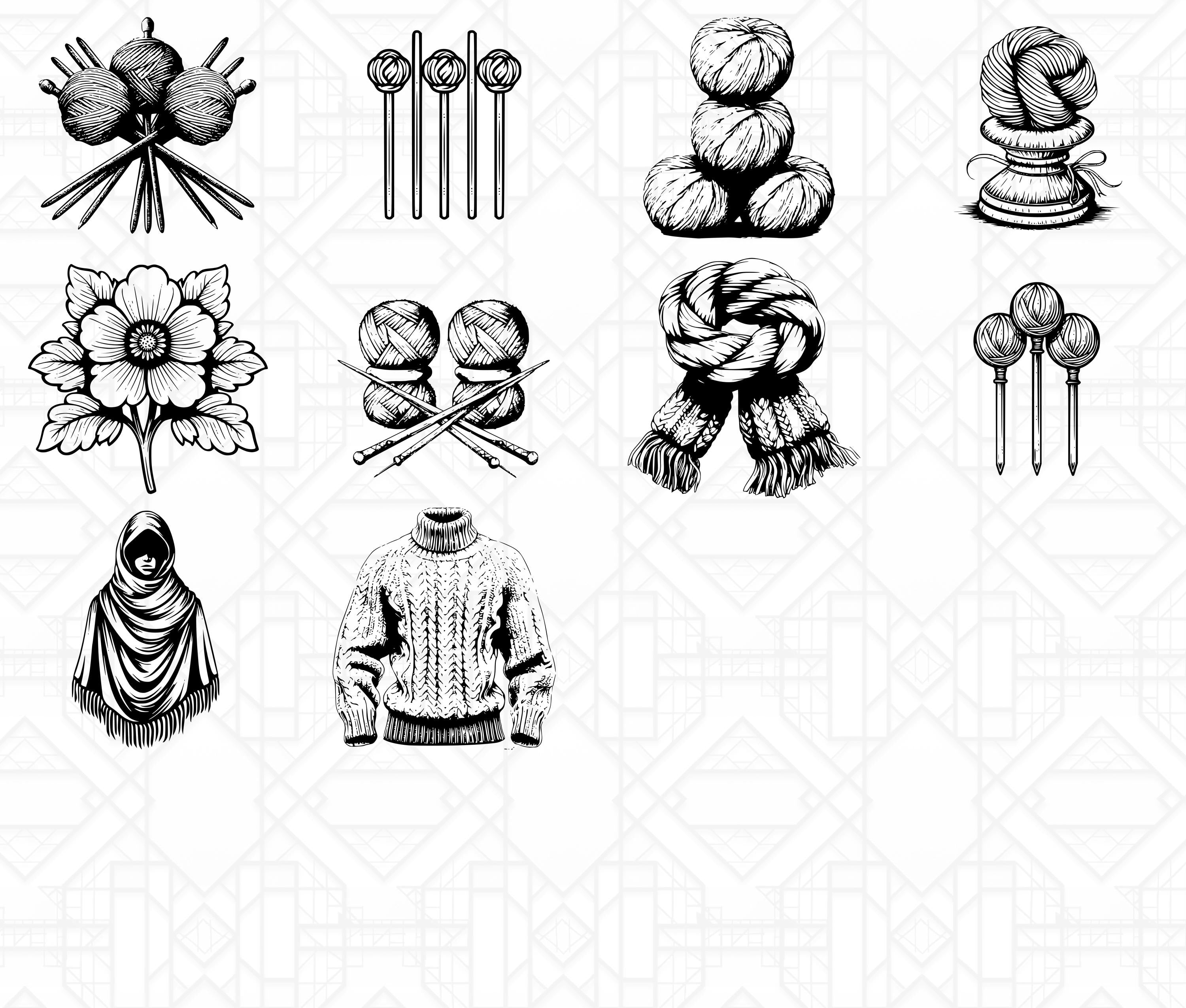 Knitting And Crocheting SVG Bundle - CraftNest - Digital Crafting and Art