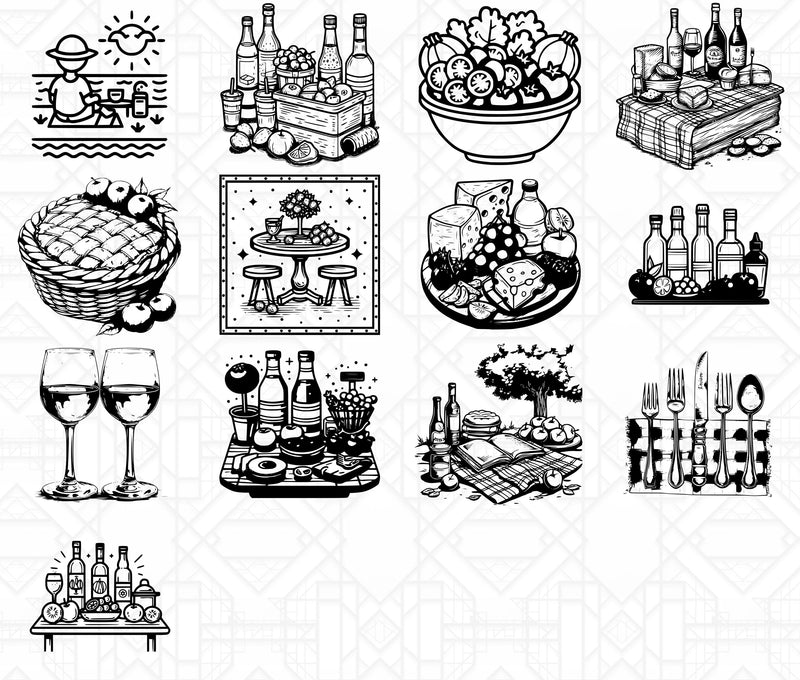 Picnicking SVG Bundle - CraftNest - Digital Crafting and Art