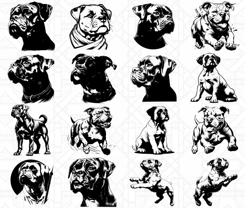 Boxer Dog SVG Bundle - CraftNest - Digital Crafting and Art