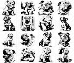 Bulldog Dog SVG Bundle - CraftNest - Digital Crafting and Art