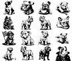 Bulldog Dog SVG Bundle - CraftNest - Digital Crafting and Art