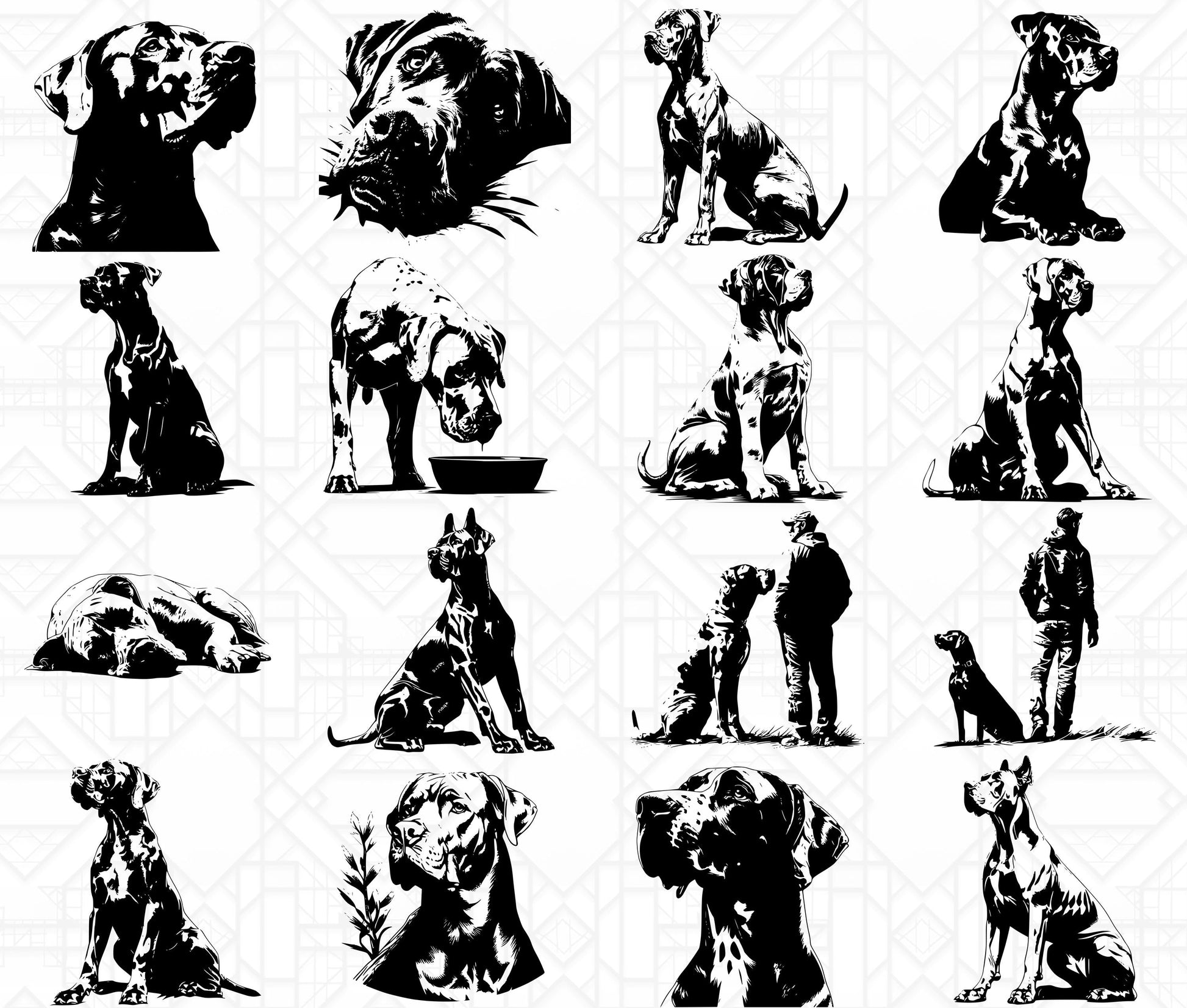 Great Dane SVG Bundle - CraftNest - Digital Crafting and Art
