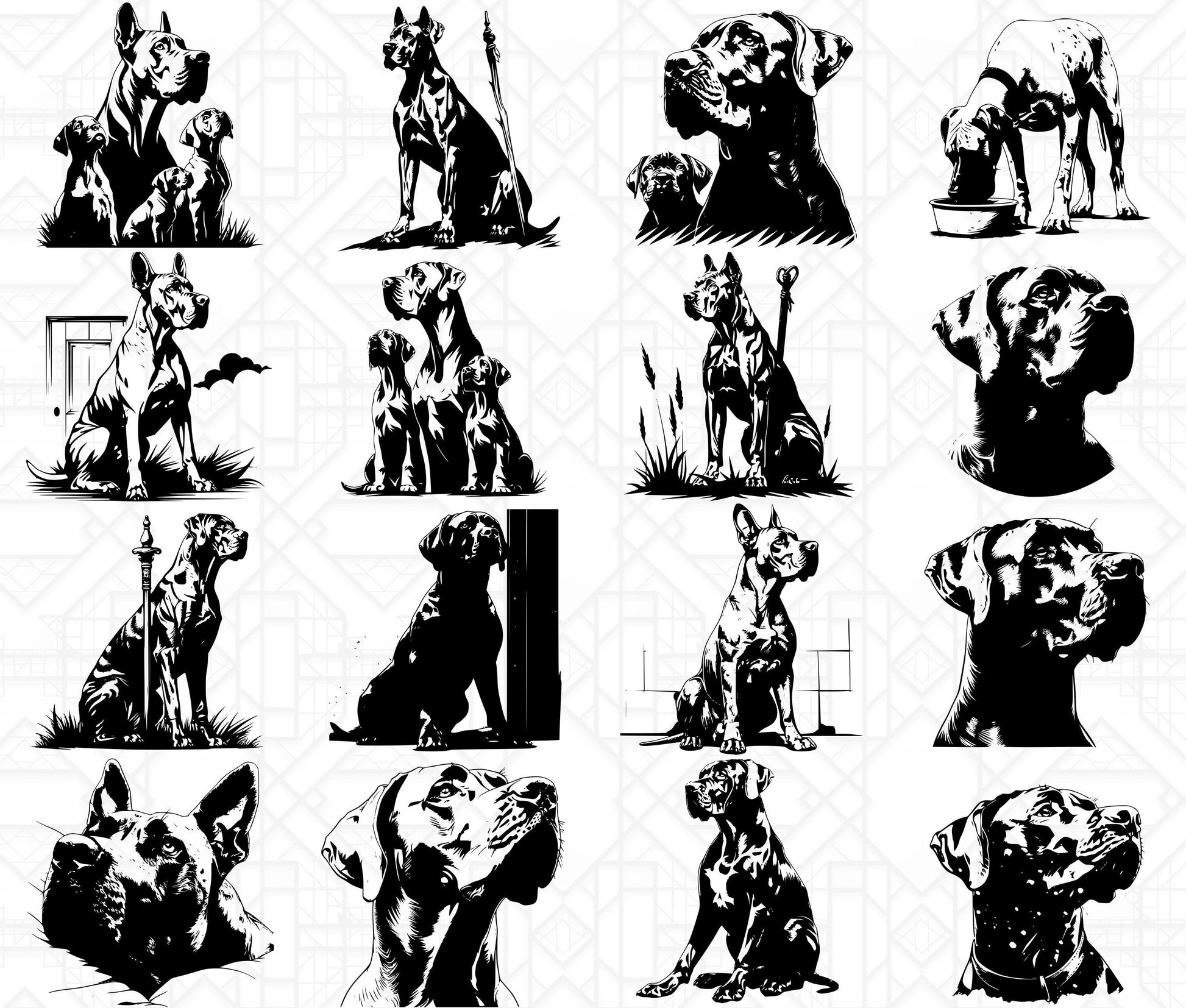 Great Dane SVG Bundle - CraftNest - Digital Crafting and Art