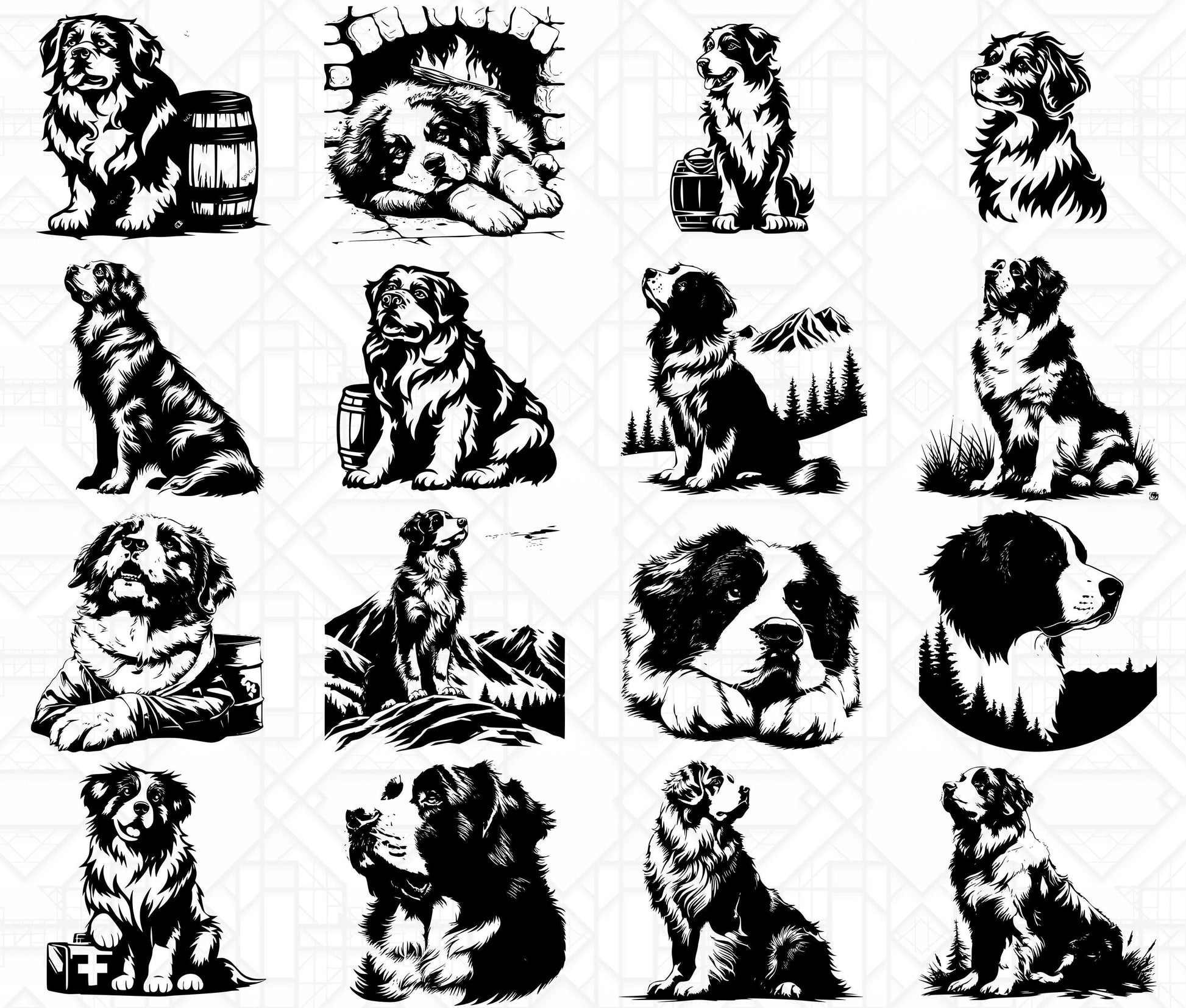 Saint Bernard SVG Bundle - CraftNest - Digital Crafting and Art