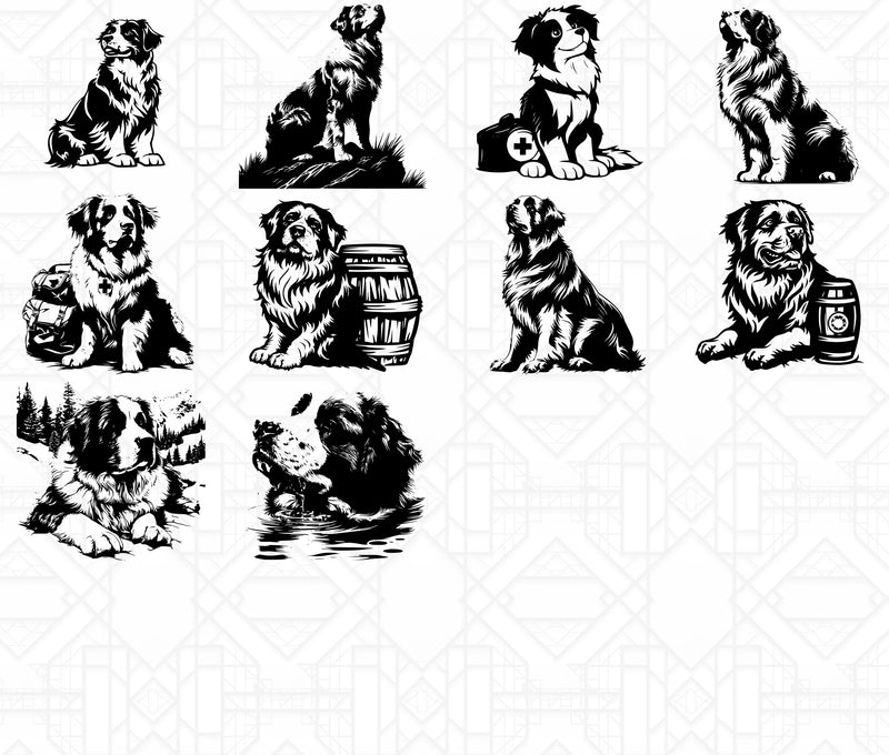 Saint Bernard SVG Bundle - CraftNest - Digital Crafting and Art
