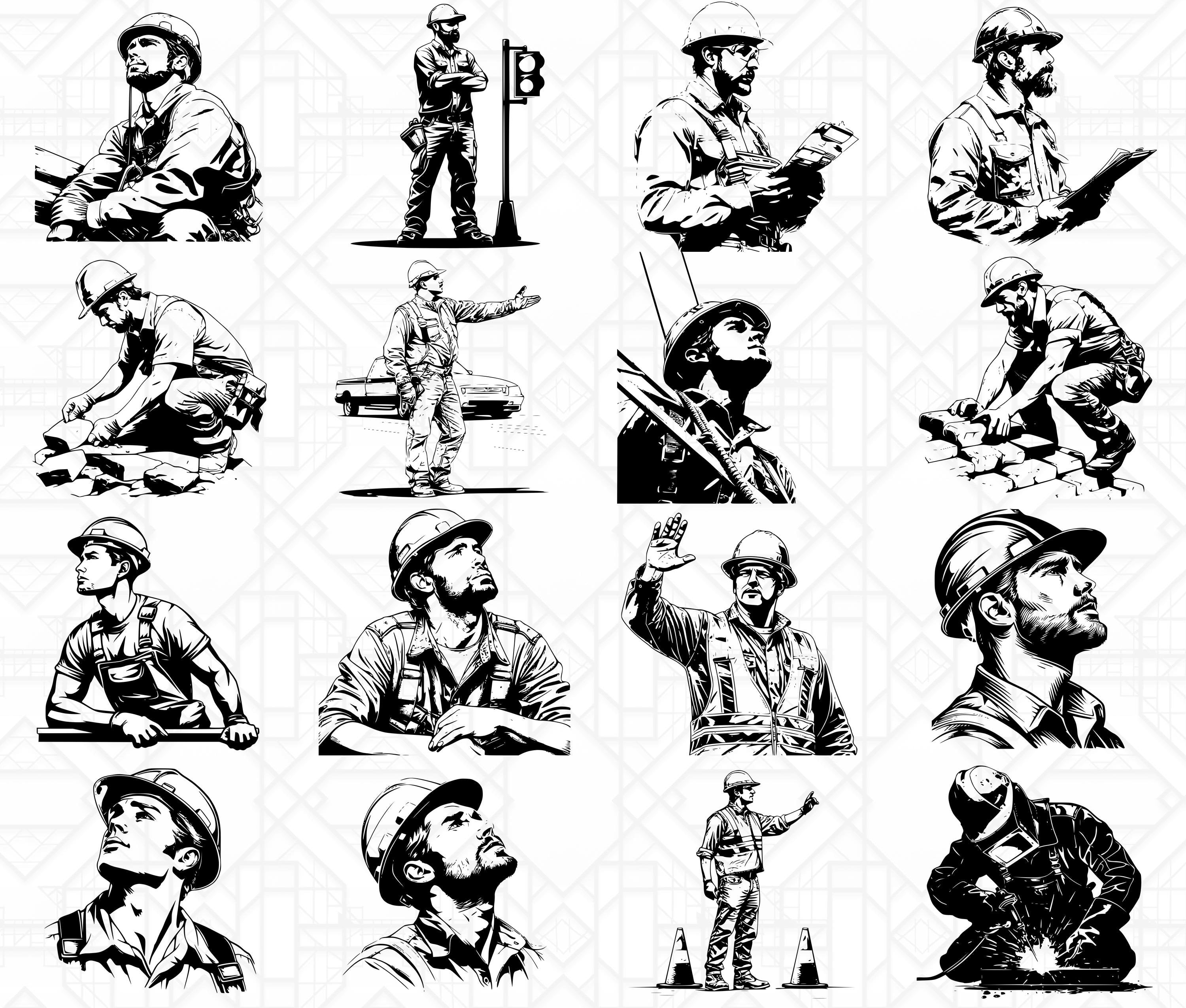 Construction Worker SVG Bundle - CraftNest - Digital Crafting and Art