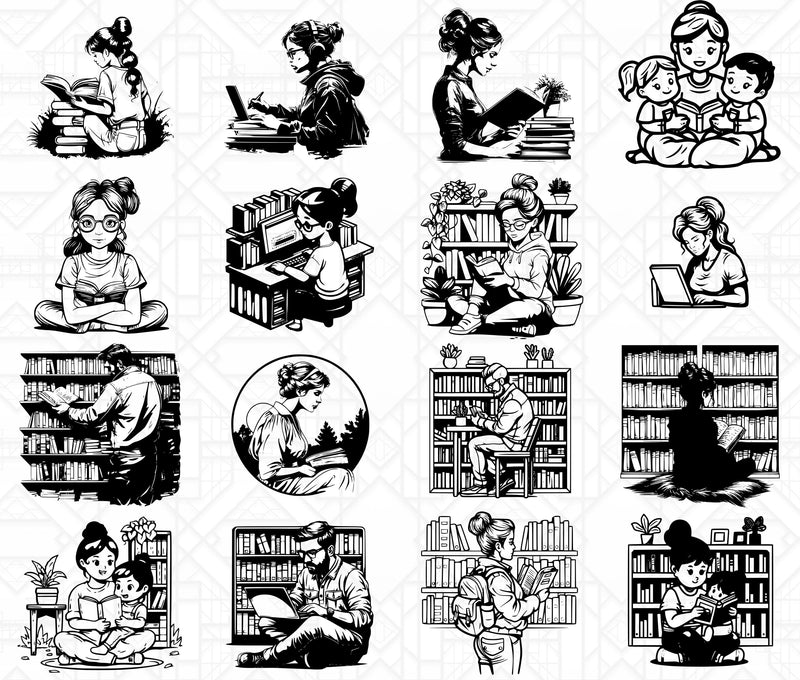 Librarian SVG Bundle - CraftNest - Digital Crafting and Art
