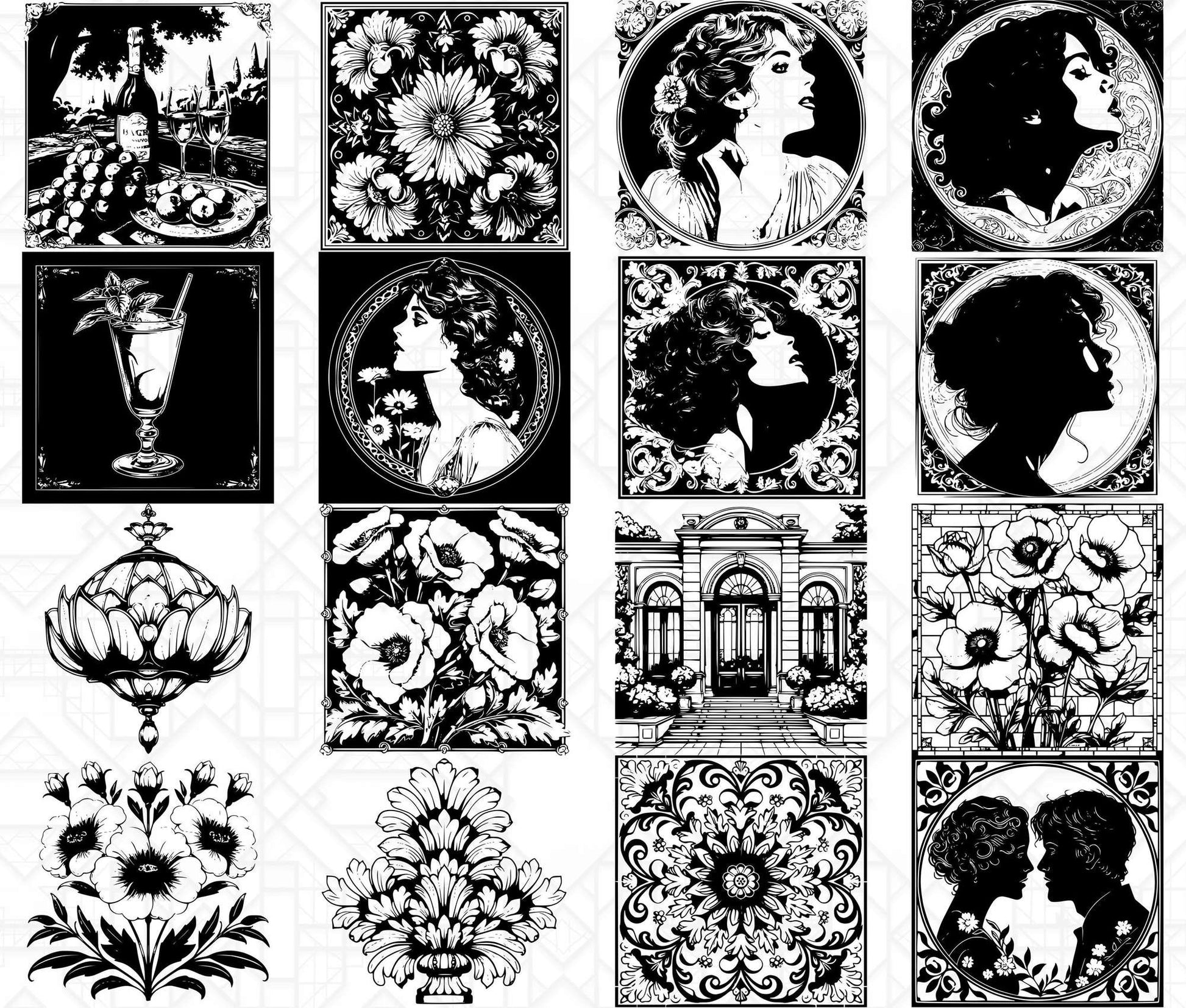 Art Nouveau Summer SVG Bundle - CraftNest - Digital Crafting and Art