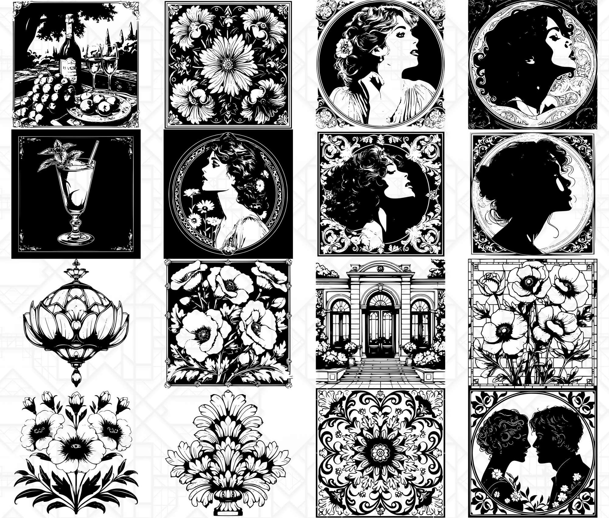 Art Nouveau Summer SVG Bundle - CraftNest - Digital Crafting and Art