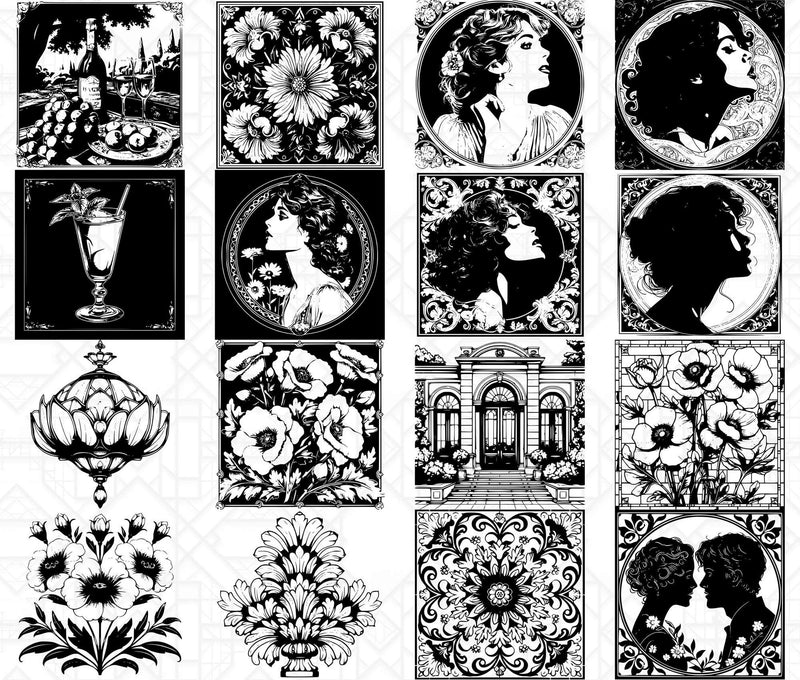 Art Nouveau Summer SVG Bundle - CraftNest - Digital Crafting and Art