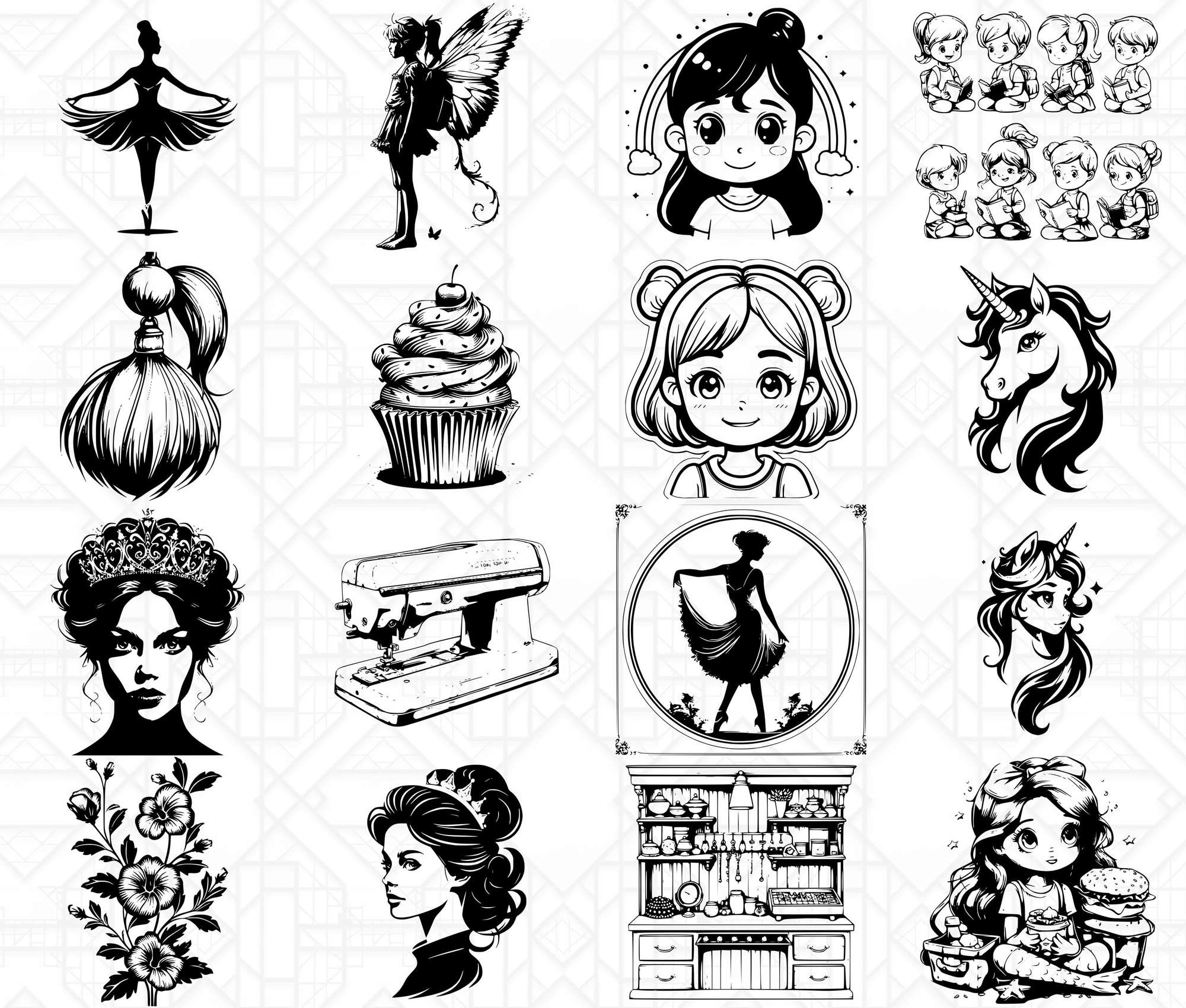 Girls Back To School SVG Bundle - CraftNest - Digital Crafting and Art
